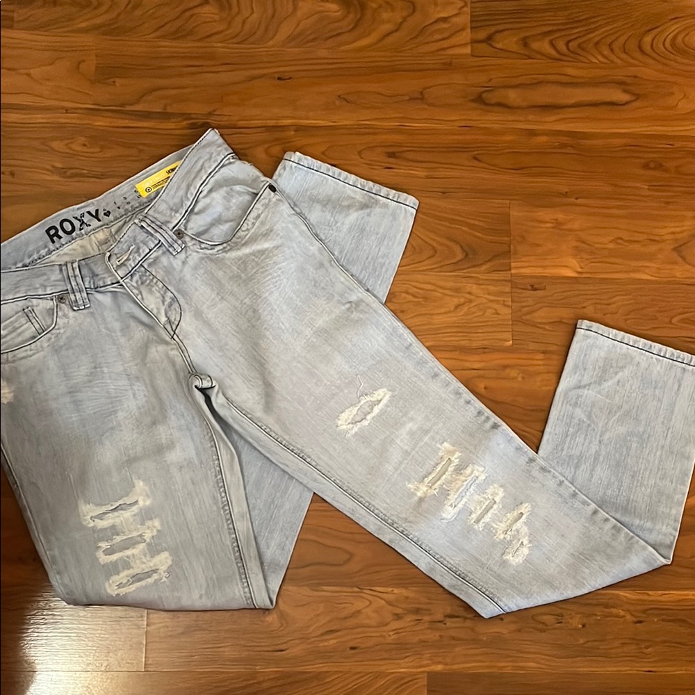 Roxy Light Blue Distressed Women Jeans Gold Coast size 7